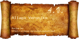 Allaga Veronika névjegykártya